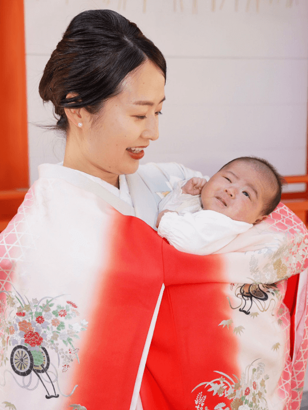 lady holding a baby